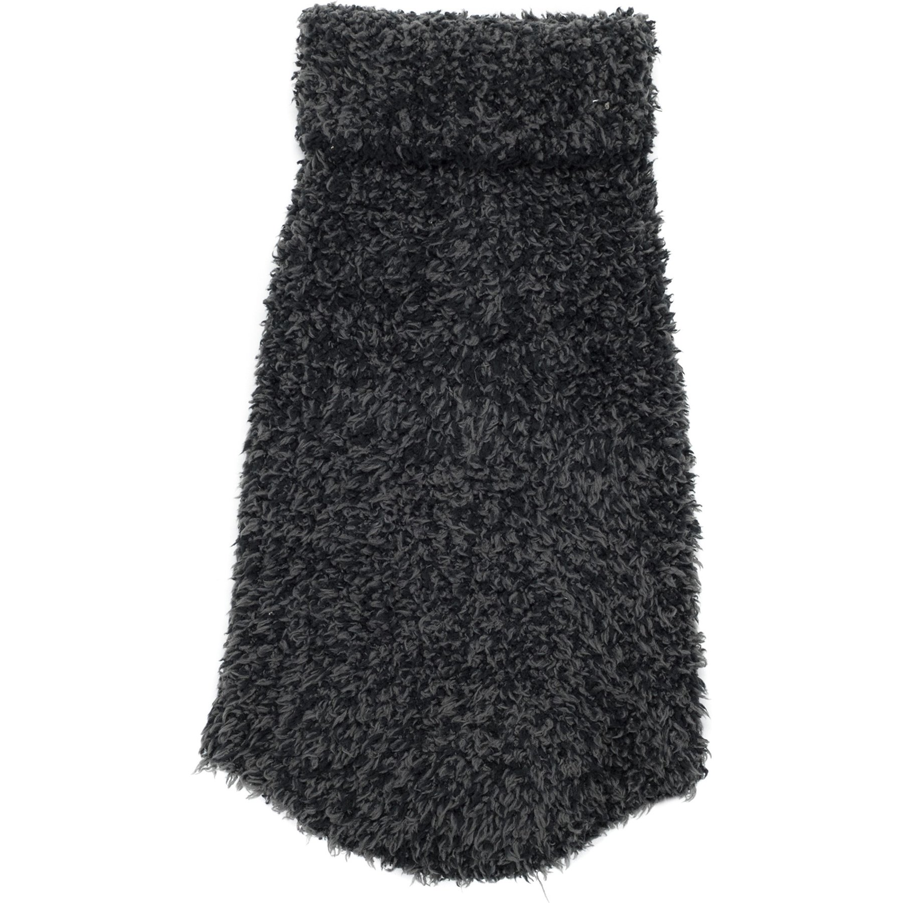 Barefoot Dreams CozyChic Ribbed Dog Sweater, Heathered Carbon/Black, X-Large