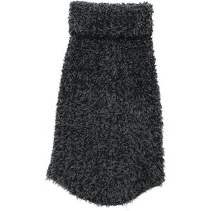 Barefoot Dreams CozyChic Ribbed Dog Sweater, Heathered Carbon/Black, X-Large