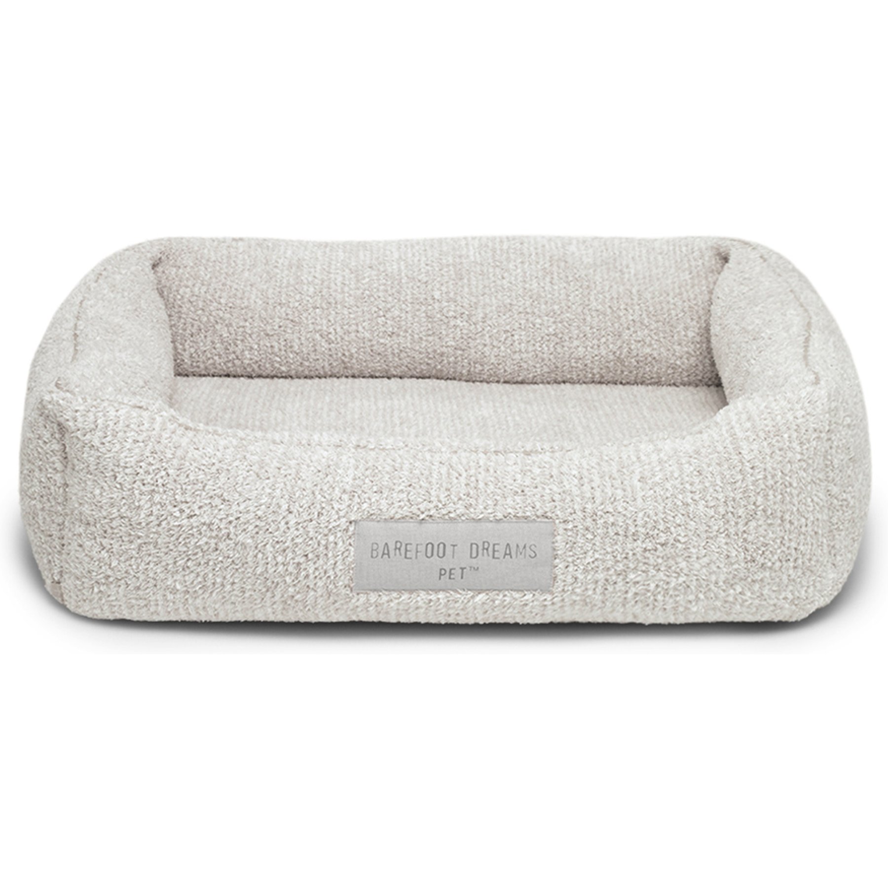 Barefoot Dreams CozyChic Dog Bed, Pearl/Silver, Large