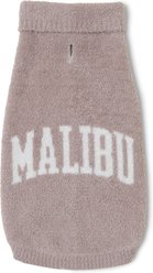 Barefoot Dreams CozyChic Lite Malibu Dog Sweater, Taupe/Cream, X-Large