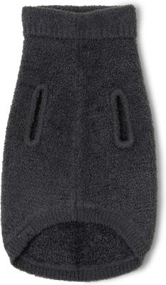 Show full view: Barefoot Dreams CozyChic Lite Malibu Dog Sweater, Carbon/Black, Small slide 3 of 3