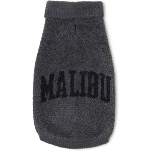 Barefoot Dreams CozyChic Lite Malibu Dog Sweater, Carbon/Black, X-Large