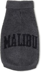 Barefoot Dreams CozyChic Lite Malibu Dog Sweater, Carbon/Black, Medium