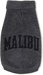 Barefoot Dreams CozyChic Lite Malibu Dog Sweater, Carbon/Black, Small