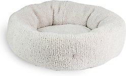 Barefoot Dreams CozyChic Round Dog Bed, Pearl/Silver, Medium