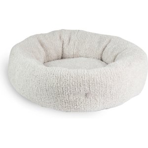 Barefoot Dreams CozyChic Round Dog Bed, Pearl/Silver, Small