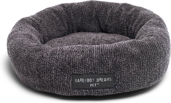 Show full view: Barefoot Dreams CozyChic Round Dog Bed, Carbon/Black, Small slide 1 of 1
