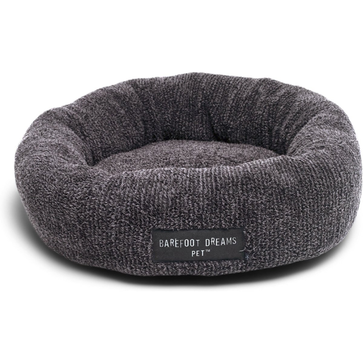 Barefoot Dreams CozyChic Round Dog Bed, Carbon/Black, Small