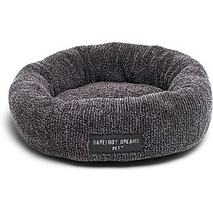 Barefoot Dreams CozyChic Round Dog Bed, Carbon/Black, Small