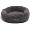 Show in main carousel: Barefoot Dreams CozyChic Round Dog Bed, Carbon/Black, Medium slide 1 of 2
