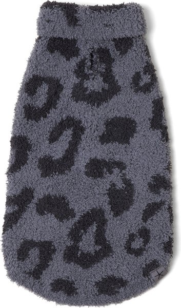 Show full view: Barefoot Dreams CozyChic Barefoot in the Wild Dog Sweater, Graphite/Carbon, X-Large slide 1 of 2