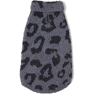 Barefoot Dreams CozyChic Barefoot in the Wild Dog Sweater, Graphite/Carbon, X-Small