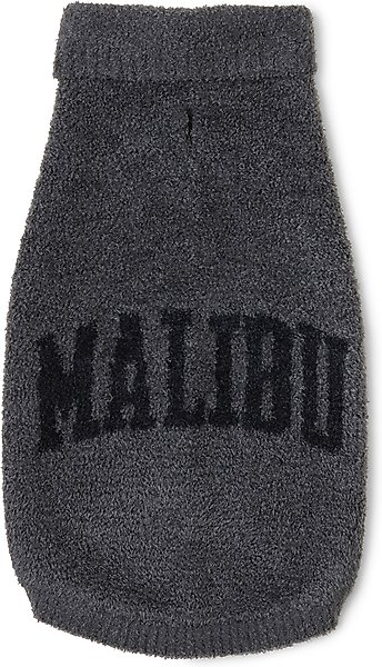 Show full view: Barefoot Dreams CozyChic Lite Malibu Dog Sweater, Carbon/Black, XX-Large slide 1 of 2