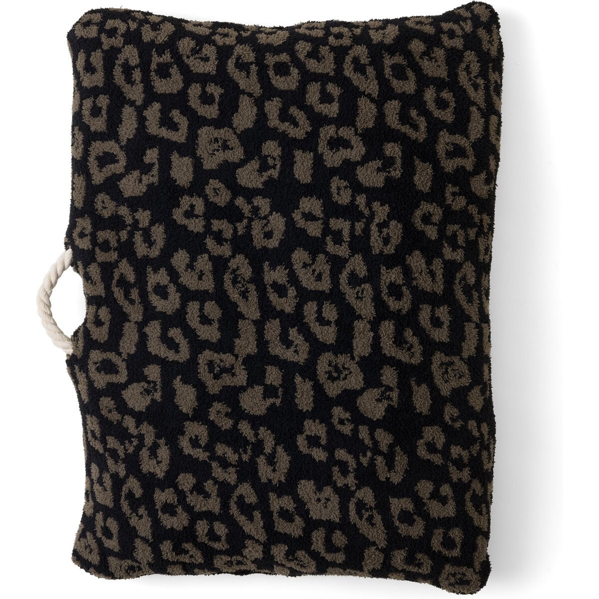 Barefoot Dreams CozyChic Barefoot in the Wild Dog Bed, Thyme/Black, Medium