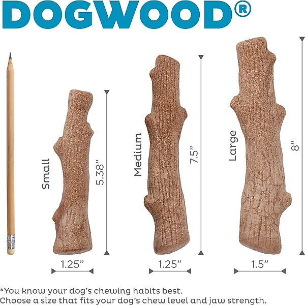 Show full view: Petstages Dogwood BBQ & Natural Flavor Bone Tough Dog Chew Toy, Medium, 2 count slide 6 of 12