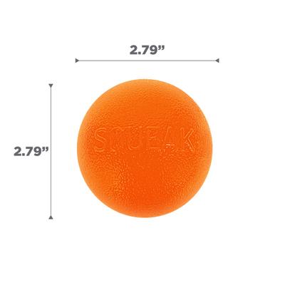 Show full view: Outward Hound Orbee-Tuff Squeak Ball Tough Dog Chew Toy, Orange slide 7 of 11