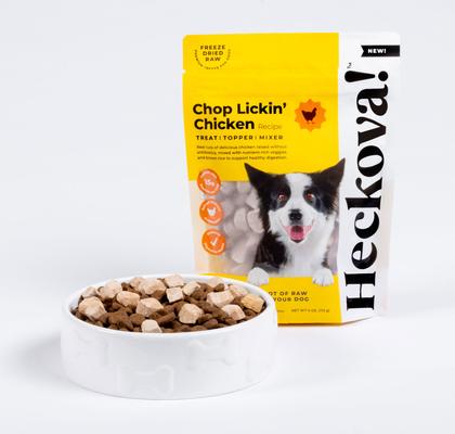 Show full view: Heckova! Chop Lickin' Chicken Raw Freeze-Dried Dog Treats, 4-oz bag slide 3 of 12
