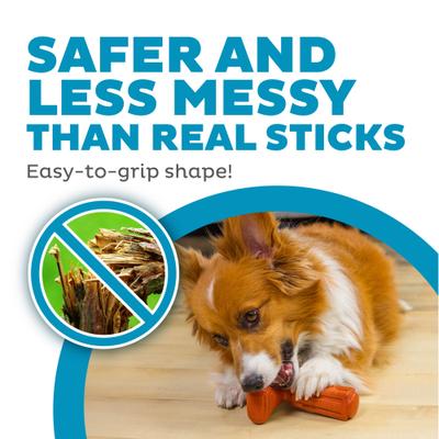 Show full view: Outward Hound Dogwood Hold & Chew Beef Scented Tough Dog Chew Toy, Large slide 2 of 9