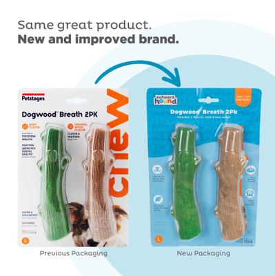 Show full view: Petstages Dogwood Mint Bone Tough Dog Chew Toy, Large, 2 count slide 9 of 12