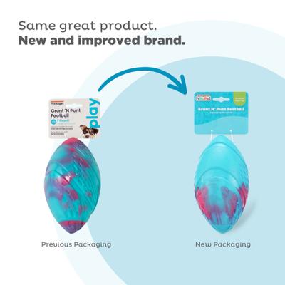 Show full view: Outward Hound Grunt N Punt Football Dog Toy, Blue & Pink slide 8 of 10