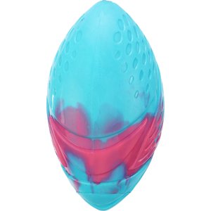 Petstages Grunt N Punt Football Dog Toy, Blue & Pink
