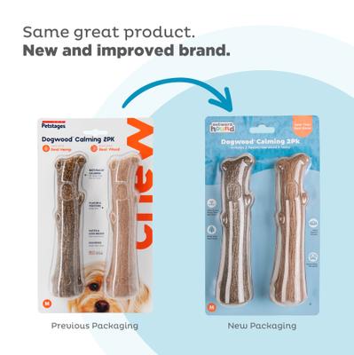 Show full view: Petstages Dogwood Calming Bone Tough Dog Chew Toy, 2 count, Medium slide 9 of 12