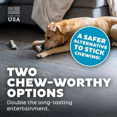 Show full view: Petstages Dogwood Calming Bone Tough Dog Chew Toy, 2 count, Medium slide 4 of 12