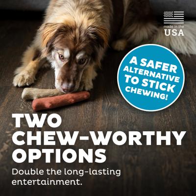 Show full view: Petstages Dogwood BBQ & Natural Flavor Bone Tough Dog Chew Toy, Medium, 2 count slide 4 of 12