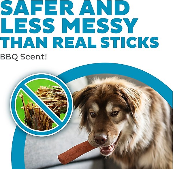 Show full view: Petstages Dogwood BBQ & Natural Flavor Bone Tough Dog Chew Toy, Medium, 2 count slide 2 of 12