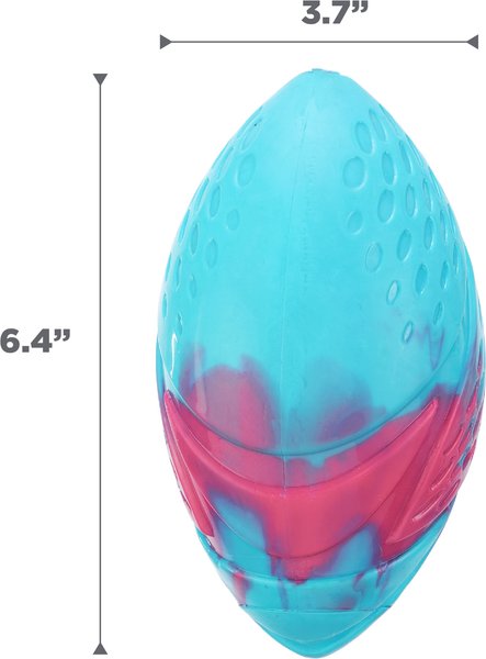 Show full view: Petstages Grunt N Punt Football Dog Toy, Blue & Pink slide 7 of 10