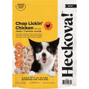 Heckova! Chop Lickin' Chicken Raw Freeze-Dried Dog Treats, 14-oz bag