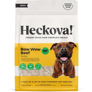 Heckova! Bow Wow Cow Beef Complete Meal Raw Freeze-Dried Dog Food, 8-oz bag