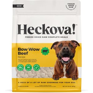Heckova! Bow Wow Cow Beef Complete Meal Raw Freeze-Dried Dog Food, 20-oz bag
