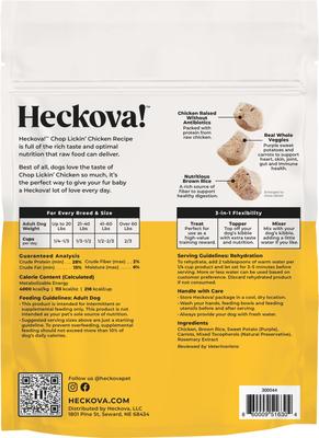 Show full view: Heckova! Chop Lickin' Chicken Raw Freeze-Dried Dog Treats, 14-oz bag slide 4 of 12
