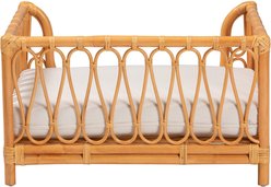 Bencmate Indoor Bohemian Rattan Orthopedic Square Sleeping Platform Novelty Elevated Dog & Cat Bed, Beige, Medium slide 2 of 6