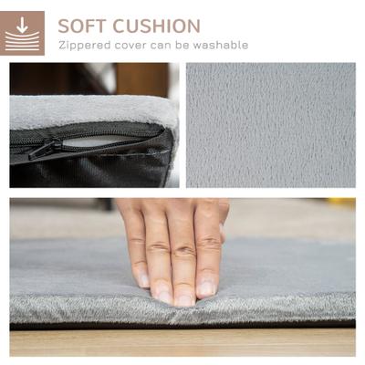 Show full view: PawHut Furniture Style Dog Crate End Table with Soft Cushion, Walnut, 33.5 x 22.75 x 27.5-in slide 7 of 9