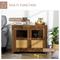 Show in main carousel: PawHut Furniture Style Dog Crate End Table with Soft Cushion, Walnut, 33.5 x 22.75 x 27.5-in slide 4 of 9