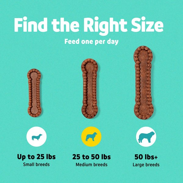 Vibeful Medium Daily Dental Chew Treats for Dogs, Chicken Flavor