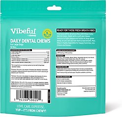 Vibeful Large Daily Dental Chews for Dogs, Cinnamon Flavor, 30 count slide 2 of 8