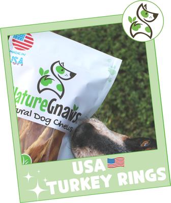 Show full view: Nature Gnaws USA Turkey Rings Natural Dog Chew Treats, 8-oz bag slide 8 of 9