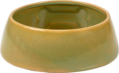 Show full view: Primitives By Kathy Bone Ceramic Dog Bowl, Green, 4-cup slide 3 of 4