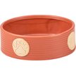 Primitives By Kathy Paw Print Ceramic Dog Bowl, Orange, 4-cup