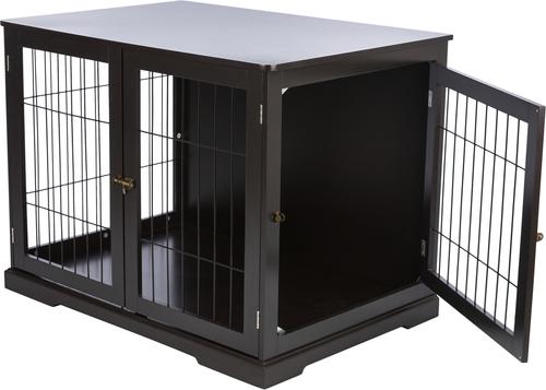 Show full view: TRIXIE Wood & Wire Furniture Side Table Pet Crate, Large, Espresso Brown slide 6 of 9