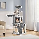Yaheetech 54-in Plush Multi-Cat Kitten Tree & Condo, Light Gray