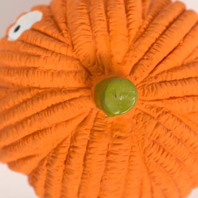 Show full view: HuggleHounds Gourdie Ruff-Tex Squeaky Ball Dog & Cat Toy, Orange, Small slide 7 of 8