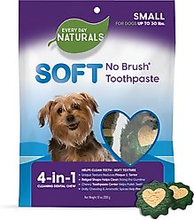 Every Day Naturals Soft No Brush Toothpaste Small Dental Dog Treats, 10-oz bag