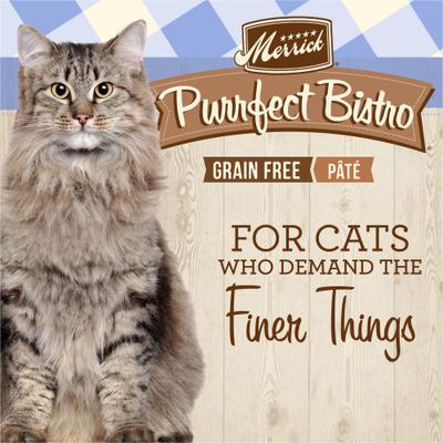 Show full view: Merrick Purrfect Bistro Grain-Free Tuna Pate Canned Cat Food, 3-oz can, case of 3 slide 5 of 13