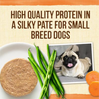 Show full view: Merrick Lil' Plates Petite Pates Premium Grain-Free Turkey Dinner Wet Dog Food, 3-oz can, case of 3 slide 4 of 12