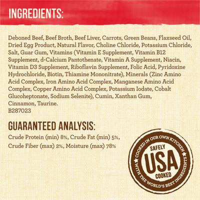 Show full view: Merrick Lil' Plates Petite Pates Premium Grain-Free Beef Dinner Wet Dog Food, 3-oz can, case of 3 slide 7 of 12