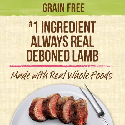 Show full view: Merrick Lil' Plates Petite Pates Premium Grain-Free Lamb Dinner Wet Dog Food, 3-oz can, case of 3 slide 5 of 12